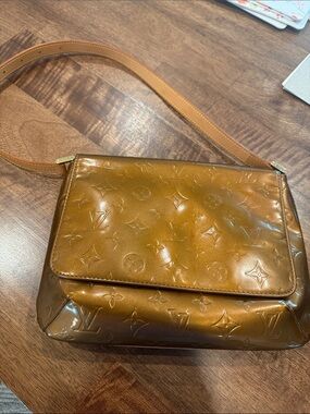 Louis Vuitton copper Vernis Embossed Shoulder Bag